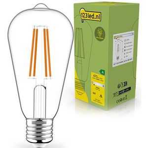 123led LED lamp E27 | Edison ST64 | Ultra Efficient | Filament | Helder | 2700K | 2.2W (40W)