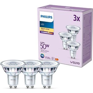 Philips GU10 LED spot | 2700K | 4.6W (50W) | 3 stuks