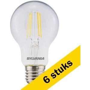 6x Sylvania LED lamp E27 | Peer A60 | Filament | Helder | 2700K | 4.5W (40W)