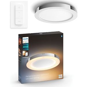 Philips Hue Adore Badkamerplafondlamp | Chroom | White Ambiance | incl. dimmer switch