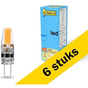 6x 123led G4 LED capsule | COB | 2700K | Dimbaar | 1.5W (17W)
