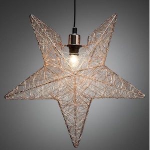 Kerst hanglamp metalen ster koper (Konstsmide) excl. lamp