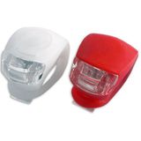 Led fietslamp | op batterij | siliconen | wit en rood licht