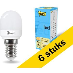 6x 123led LED lamp E14 | 2700K | Capsule T25 | 1.3W (15W)