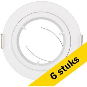 6x Bailey Inbouwarmatuur GU10 | Rond | Wit | 70 mm | IP20