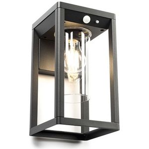 Solar wandlamp met sensor | Kensington | 3000K | IP54 | Zwart