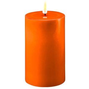 Led kaars 7,5 x 12,5 cm | Oranje | 3D vlam | Deluxe HomeArt