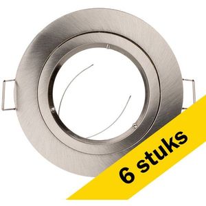 6x Bailey Inbouwarmatuur GU10 | Rond | Geborsteld | 70 mm | IP20