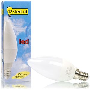 123led E14 led-lamp kaars mat 3.3W (25W)