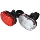 Led fietslamp | op batterij | classic | wit en rood licht