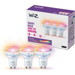 WiZ Spot 3 pack Slimme LED Verlichting Gekleurd en Wit Licht GU10 50W Wi Fi