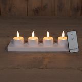 Anna's Collection - Set 4 St 3D Wick Inductive Rechargeable White T...