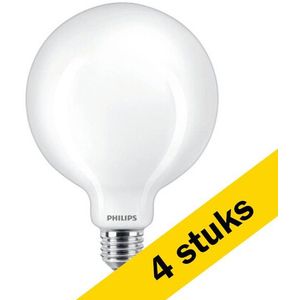 4x Philips LED lamp E27 | Globe G95 | Mat | 2700K | 7W (60W)