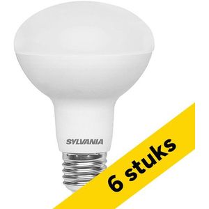 6x Sylvania LED lamp E27 | Reflector R80 | Mat | 3000K | 8W (60W)