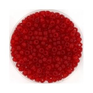 Miyuki rocailles 8/0 2.1x3.1mm 10 gram (+- 390 stuks) transparant matte ruby
