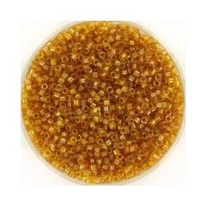 Miyuki delica's 11/0 1.6x1.3mm 5 gram (+- 1000 stuks) fancy lined marigold