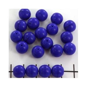 basiskraal rond 10 mm donkerblauw 5 stuks