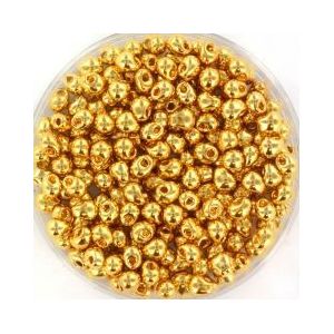Miyuki drop 3.4 mm 3 gram (+- 54 stuks) 24kt gold plated