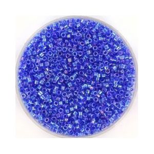 Miyuki delica's 11/0 1.6x1.3mm 5 gram (+- 1000 stuks) lined ab cobalt sapphire