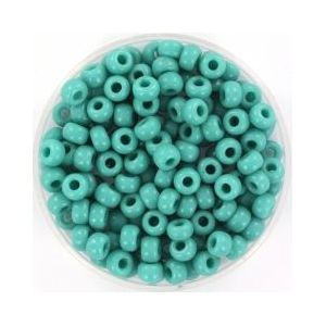 Miyuki rocailles 6/0 3.3x4.3mm 10 gram (+- 120 stuks) opaque turquoise green