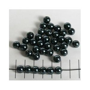 kunststof parels rond 8 mm antraciet zwart 25 gram (+- 106 stuks)