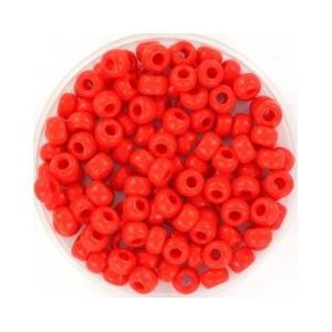 Miyuki rocailles 6/0 3.3x4.3mm 10 gram (+- 120 stuks) opaque vermilion red
