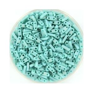 Miyuki quarter tila 5x1.2 mm 5 gram (+- 240 stuks) opaque matte ab turquoise green