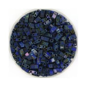 Miyuki half tila 5x2.3 mm 5 gram (+- 125 stuks) opaque picasso cobalt