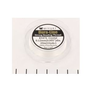 Miyuki rijggaren dura-line 0.12 mm 20 meter crystal 20 meter