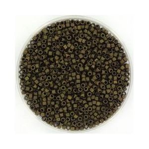 Miyuki delica's 11/0 1.6x1.3mm 5 gram (+- 1000 stuks) metallic matte dark olive