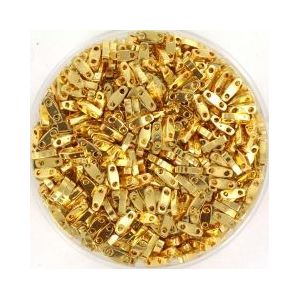 Miyuki quarter tila 5x1.2 mm 3 gram (+- 144 stuks) 24kt gold plated