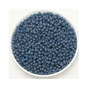 Miyuki rocailles 11/0 1.3x2.1mm 10 gram (+- 1100 stuks) opaque matte luster light denim