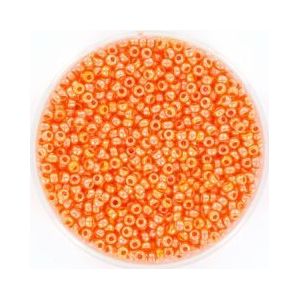 Miyuki rocailles 11/0 1.3x2.1mm 10 gram (+- 1100 stuks) opaque luster light orange