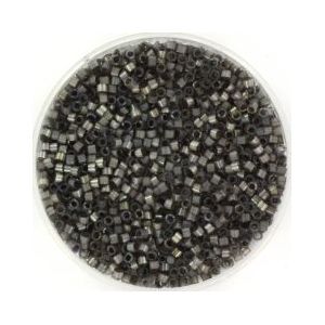 Miyuki delica's 11/0 1.6x1.3mm 5 gram (+- 1000 stuks) silk satin dyed rustic gray