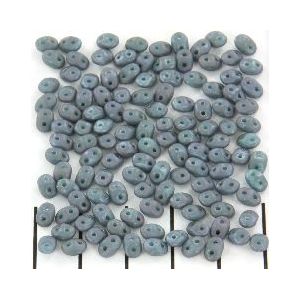 superduo 2.5 x 5 mm nebula turquoise green matte 10 gram (+- 130 stuks)