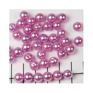 kunststof parels rond 8 mm lila roze 25 gram (+- 106 stuks)