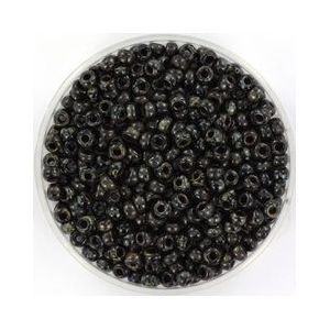 Miyuki rocailles 8/0 2.1x3.1mm 10 gram (+- 390 stuks) opaque picasso black