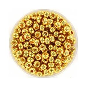 Miyuki rocailles 6/0 3.3x4.3mm 5 gram (+- 60 stuks) 24kt gold plated