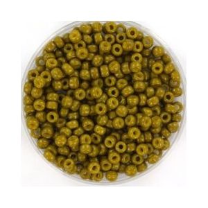 Miyuki rocailles 8/0 2.1x3.1mm 10 gram (+- 390 stuks) duracoat opaque spanish olive