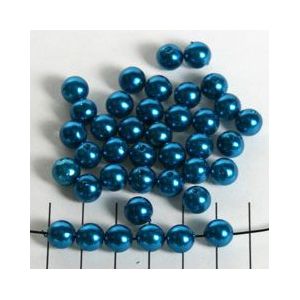 kunststof parels rond 8 mm donker turquoise 25 gram (+- 106 stuks)
