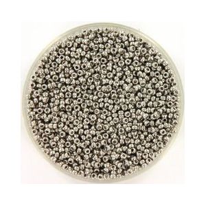 Miyuki rocailles 15/0 1x1.6mm 3 gram (+- 750 stuks) palladium plated