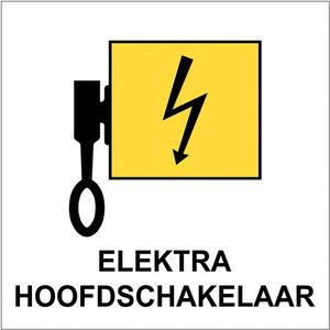 Hoofdafsluiting elektra sticker