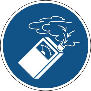 Gebruik de gasdetector gebodspictogram