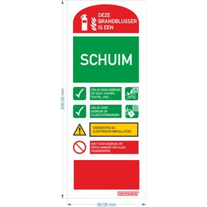 Pictogram gebruiksaanwijzing Schuim (zelfklevend)