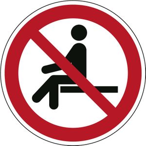 Verboden te zitten pictogram