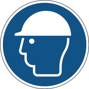 Veiligheidshelm verplicht gebodspictogram