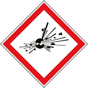 GHS 01 explosieve stoffen sticker