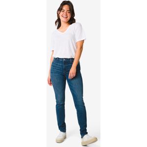 HEMA Dames Jeans - Skinny Fit Middenblauw (middenblauw)
