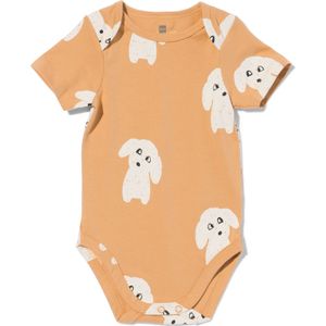 HEMA Baby Body Met Stretch Honden Bruin (bruin)