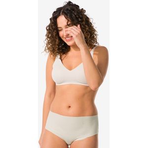 HEMA Dames Taillestring Micro Rib Gebroken Wit (gebroken wit)